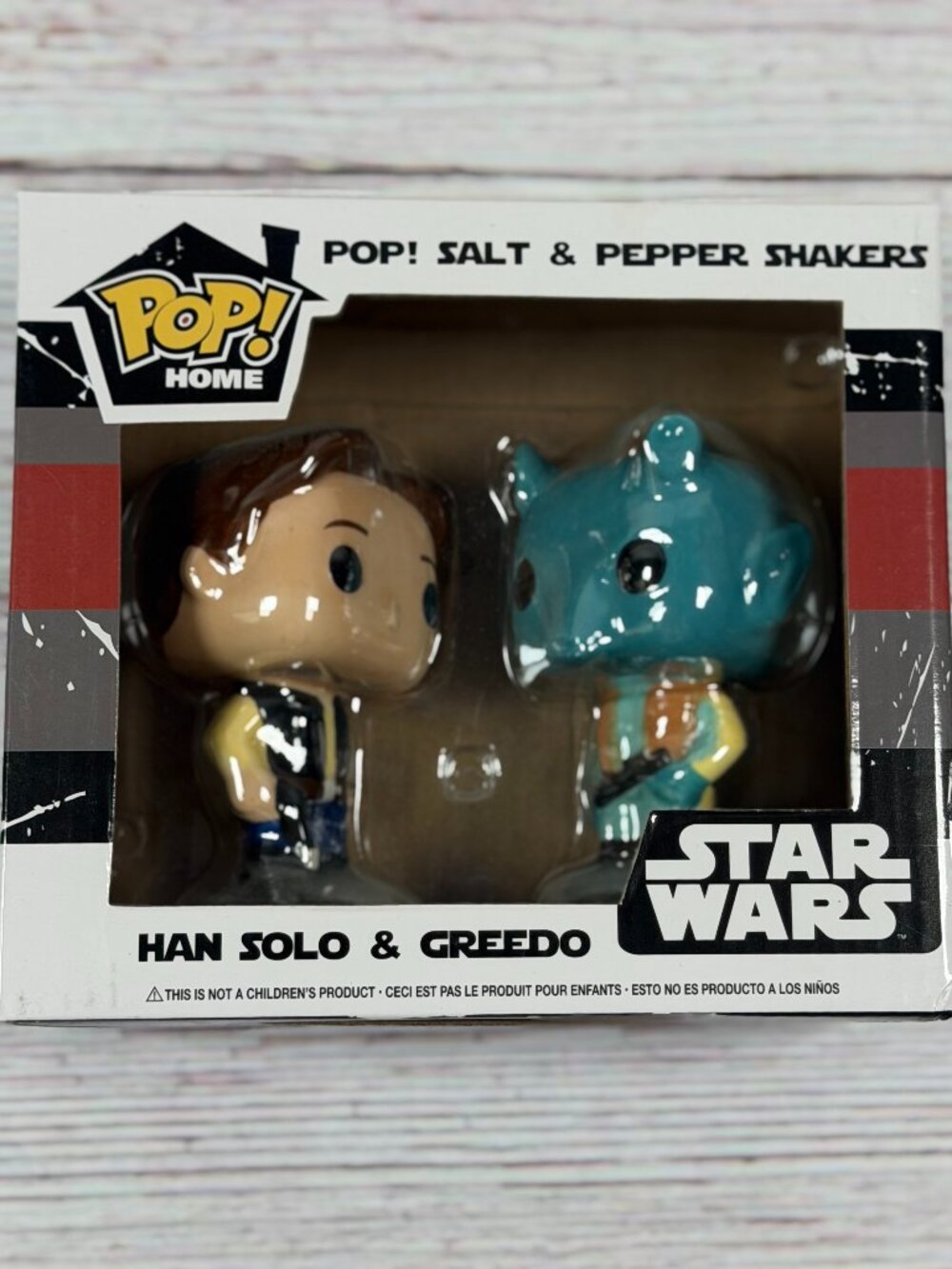 FUNKO POP HOME STAR WARS SALT AND PEPPER SHAKERS HAN SOLO AND GREEDO